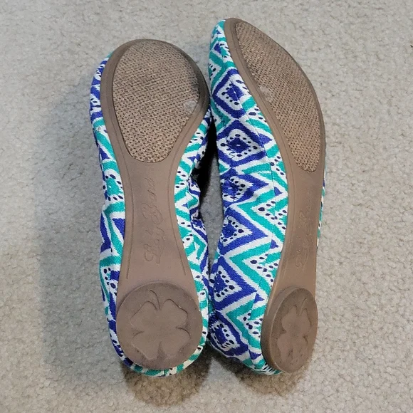 Green and Blue Lucky Brand Ballet Flats 7.5 - Picture 4 of 5